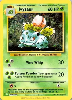 Ivysaur Classic Collection Trading Card Game Classic 002/034 NM (SKU 1-3) - Image 1