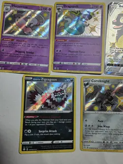 Pokemon Card Lot 5 Cards Shiny Corviknight, Boltund V, Dragapult, Hatterene NM - Image 3
