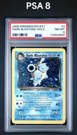 2000 POKEMON ROCKET 3 DARK BLASTOISE-HOLO - PSA 8 - Image 1