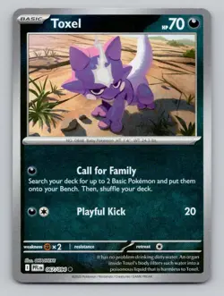 Reverse Holo Toxel 067/094 Common Phantasmal Flames Pokemon - Image 1