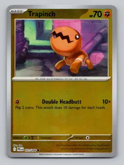Reverse Holo Trapinch 051/094 Common Phantasmal Flames Pokemon - Image 1