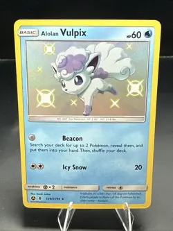 Pokemon Alolan Vulpix SV8/SV94 Hidden Fates Shiny Vault Shiny Holo Rare - Image 2