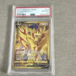 Pokemon PSA Graded Lot - Radiant Charizard, Zamazenta V, Zacian V (3 Cards) - Image 5