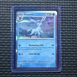 Pokemon TCG S&V Prismatic Evolutions Glaceon Card 25/131 NM Holo - Image 1