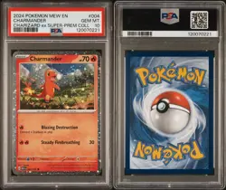 2024 Pokemon Mew EN #004 Charmander Charizard ex Super-Premium Collection PSA 10 - Image 3