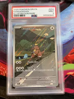 Pokemon Kangaskhan 204/182 Sv10 Destined Rivals Illustration Rare Holo PSA 9 TCG - Image 1
