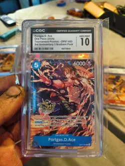 2025 One Piece 3rd Anniversary Winner Portgas D Ace #OP07-053 CGC 10 - Image 1