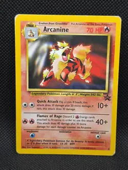 Pokemon Card - Arcanine #6 WOTC Black Star Promo - Non Holo - Damaged - FreePost - Image 2