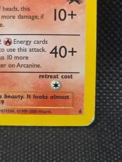 Pokemon Card - Arcanine #6 WOTC Black Star Promo - Non Holo - Damaged - FreePost - Image 5