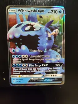 Wishiwashi GX - 38/145 - Pokemon Guardians Rising Sun & Moon Ultra Rare Card NM - Image 1