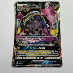 Pokemon TCG Alolan Muk GX 84/147 Burning Shadows 2017 Ultra Rare Holo Card NM - Image 1
