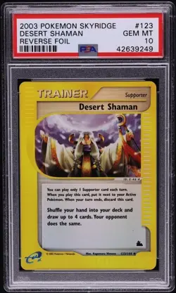 PSA 10 Desert Shaman Reverse Holo Skyridge 2003 Pokemon Card #123 POP 13 - Image 1