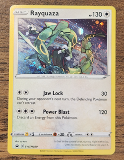 Rayquaza SWSH029 NM Cosmos Holo 2020 Black Star Promo Pokemon Sea & Sky Card - Image 1