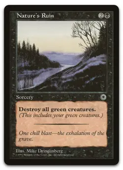 Nature's Ruin (LP) Portal POR Magic MTG - Image 1