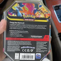 Pokemon Mega Charizard ex Factory Sealed Tin Box - Charizard X - 4 Booster Packs - Image 2