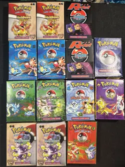 14x Empty WOTC Vintage Theme Decks Pokemon Some Inserts No Cards Starter Deck - Image 1