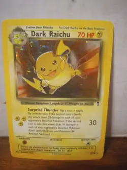 Pokemon Dark Raichu Stage 1 70 HP Holo Rare Legendary Collection 7/110 - Image 1