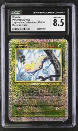 CGC 8.5 Weedle 2002 Legendary Collection 99/110 Reverse Holo Pokemon Card psa - Image 1