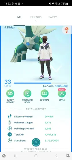 Pokemon Go ( Stage 33 ) Shiny Legendary Dialga ( 9 Shinys ) - Image 1