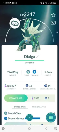 Pokemon Go ( Stage 33 ) Shiny Legendary Dialga ( 9 Shinys ) - Image 2