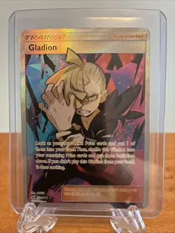 Pokemon Gladion Trainer Crimson Invasion Ultra Rare Full Art 109/111 NM - Image 1