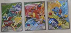 Pokemon 30th Anniversary First Partner Pack Charmander 38 Squirtle 39 Bulbasaur - Image 1