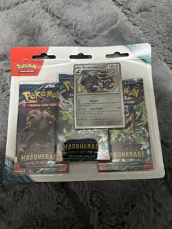 Pokemon TCG - Twilight Masquerade 3 Pack Blister - Revavroom Promo - Sealed - Image 1