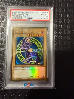Dark Magician Yugioh 2020 MAGO-EN002 Premium Gold Rare 1st Edition PSA 10 - Image 1