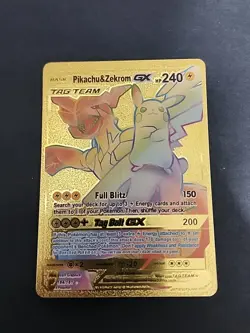 Pokemon Pikachu & Zekrom GX Tag Team HP 240 Card - Image 2