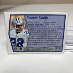 Emmitt Smith 1999 Topps Chrome Season Highlights Card #128 - Image 2
