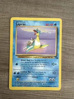 Pokemon TCG Lapras 25/62 Fossil Non-Holo Card LP - Image 1