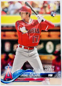 Shohei Ohtani 2018 Topps Update Rookie Debut RC Rookie Card # US285 - Image 1