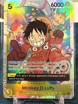 OP:TCG Monkey.D.Luffy (109) OP07-109 500 Years in the Future Foil YELLOW - Image 1