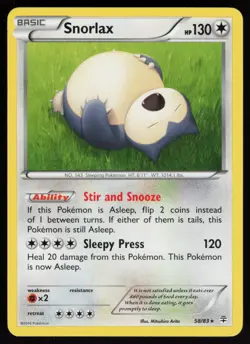 Snorlax 58/83 Generations Mitsuhiro Arita Art Pokemon TCG Card - Image 1
