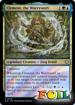 Clement, the Worrywort 0209 MTG Bloomburrow Rare NP Foil - Image 1