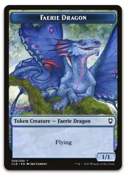 Faerie Dragon Token #6 (NM) Baldur's Gate CLB Magic MTG - Image 1
