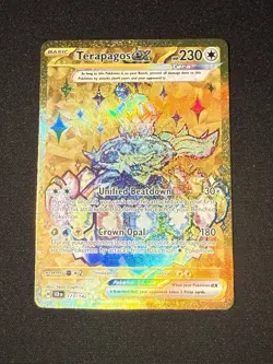Pokemon TCG Terapagos EX 173/142SV07: Stellar Crown Hyper Rare Holo Card - Image 1