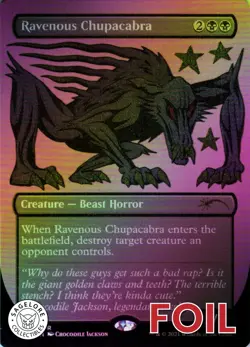 Ravenous Chupacabra Etched - Foil - Secret Lair Croc Johnson - 305 NM - Image 1