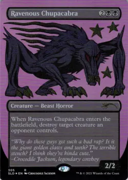 Ravenous Chupacabra Etched - Foil - Secret Lair Croc Johnson - 305 NM - Image 2