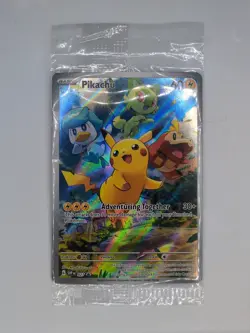 Pokemon TCG Pikachu 027 Promo Holo Black Star Paldea Evolved, Sealed - Image 1