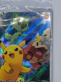 Pokemon TCG Pikachu 027 Promo Holo Black Star Paldea Evolved, Sealed - Image 4