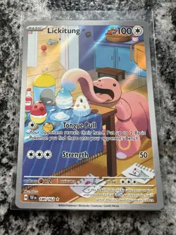 Pokemon TCG Lickitung Scarlet Violet Temporal Forces 180/162 Illustration Rare - Image 1