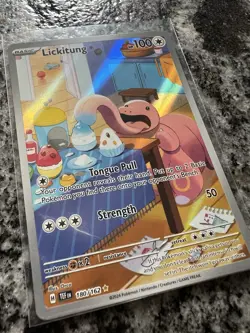 Pokemon TCG Lickitung Scarlet Violet Temporal Forces 180/162 Illustration Rare - Image 2