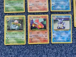 STARTERS BASIC STAGE 1 PIKACHU POKEMON TCG BASE SET 1999 x7 POKEMON PLAYED WOTC - Image 3