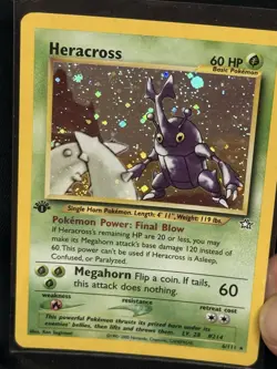 Pokemon Heracross # 6/111 Neo Genesis Holo Rare 1st Edition English WOTC 🔥📈 - Image 1