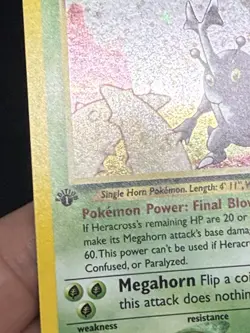 Pokemon Heracross # 6/111 Neo Genesis Holo Rare 1st Edition English WOTC 🔥📈 - Image 5
