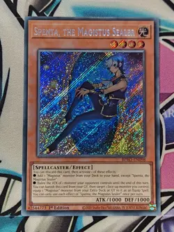 YUGIOH BPRO-EN098 Spenta, the Magistus Sealer Secret Rare 1st Edition - Image 1