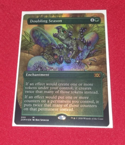 Magic the Gathering Doubling Season Borderless Foil Double Masters Used - Image 1