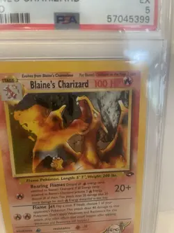 Pokemon TCG: Blaine's Charizard 2/132 Gym Challenge Holo Rare PSA 5 2000 WOTC - Image 2