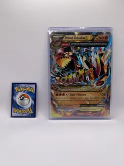 Pokemon TCG Primal Groudon EX 86/160 Ultra Rare XY Primal Clash JUMBO+TOPLOADER - Image 1
